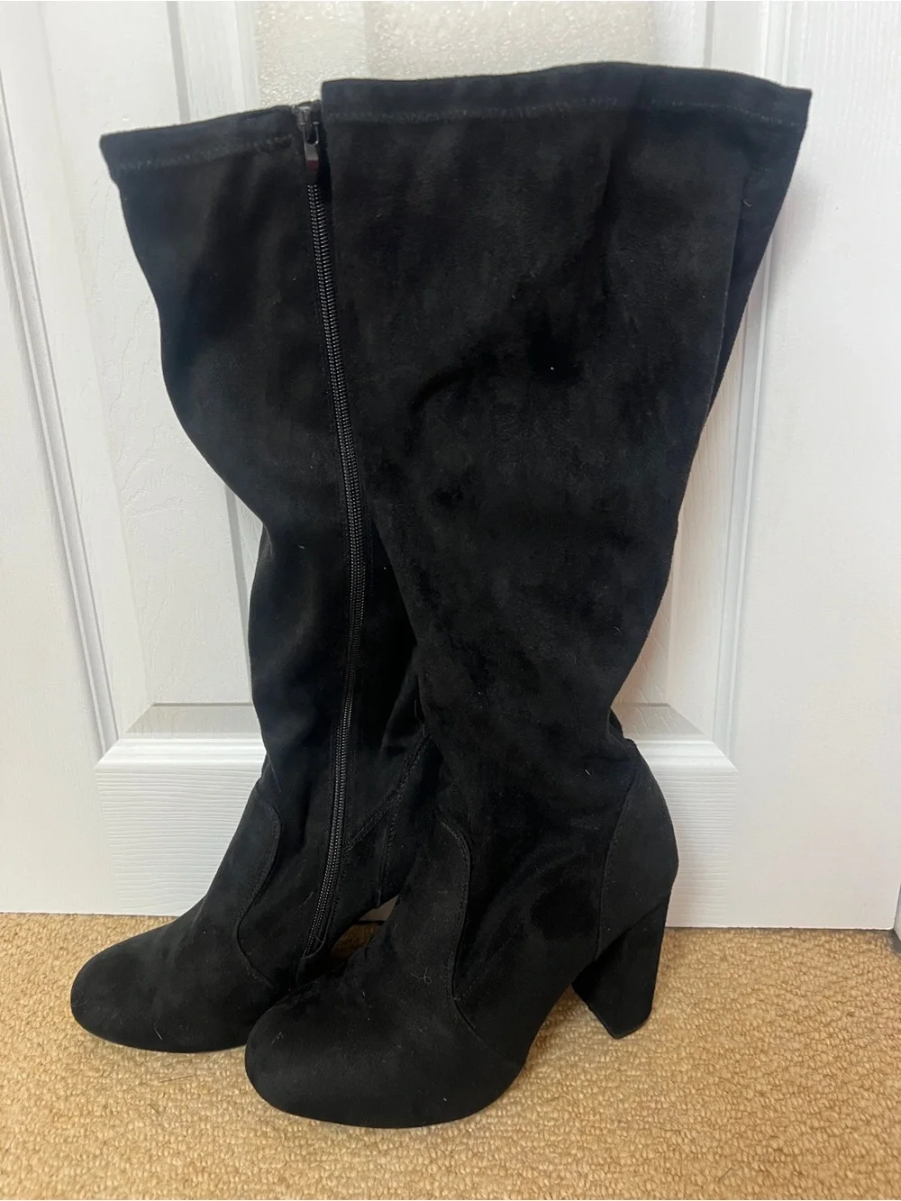 torrid Black Suede Over-the-Knee Block Heel Boots